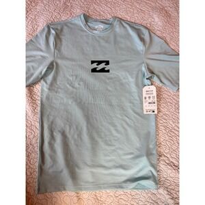 Billabong Mens All‎ Day Wave Loose Fit Rashguard UPF 50+ Blue Short Sleeve Small